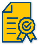 paper icon with certification ribbon